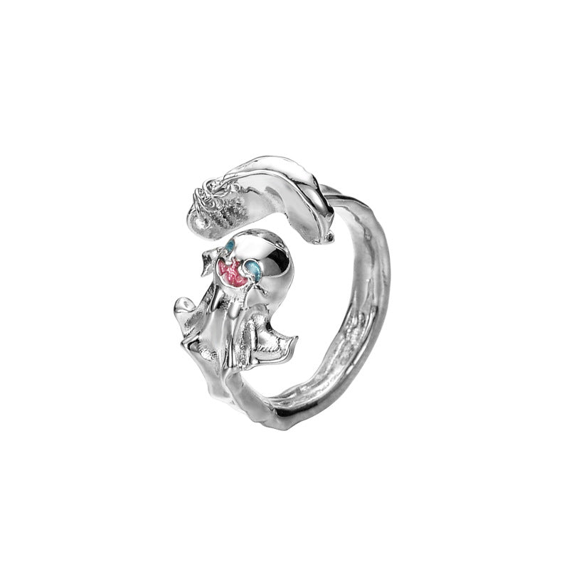 Nuevo anillo de plata esterlina de fantasma al por mayor